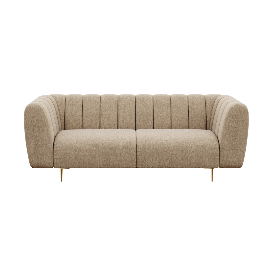 Ghado Shel 3-Seater Sofa | Designer Sofa with Vertical Stitching – Mesonica
